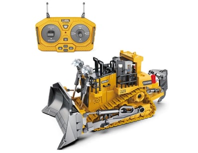 RC Bulldozer 2.4 GHZ 9 Channel Alloy & Plastic Con...