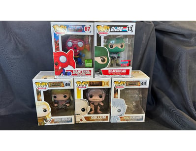 LOT OF 5 FUNKO POP COLLECTIBLE FIGURES - MASTERS O...