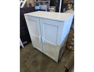 White Timber Small Cabinet 
Dimensions: 79cmW x 4...