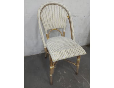 Chair, Rattan, Yellow & White 
Approx Dimensions ...