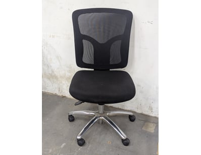 Office chair, netted backing, adjustable height, o...