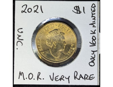 2021 AUSTRALIAN M.O.R ONE DOLLAR COIN

Only 160K...