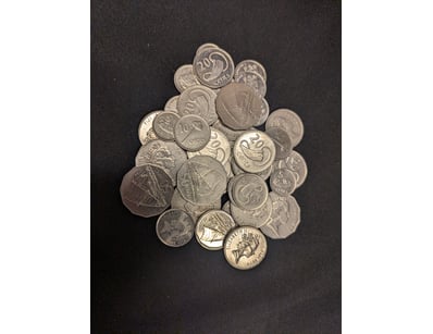ASSORTED FIJI COINS, INCLUDES 5 CENTS, 10 CENTS, 2...