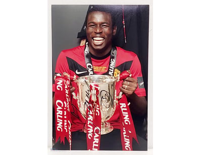 MAME BIRAM DIOUF HAND SIGNED MANCHESTER UNITED SOC...