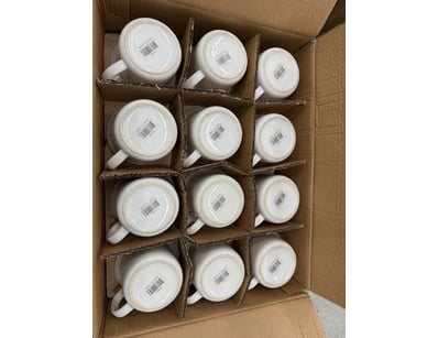 BOX LOT - QTY x 36  mugs with lids.

 The collec...