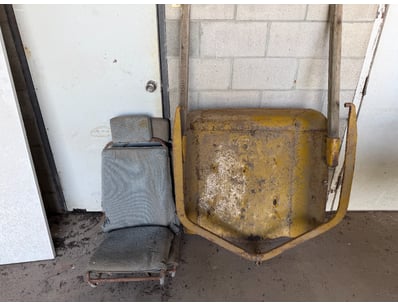 Vintage Wheel Barrel & Seats, No wheels, SOLD AS L...