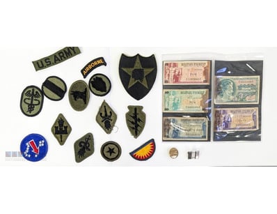 US MILITARY COLLECTION - PATCHES, INSIGNIA, AND MI...