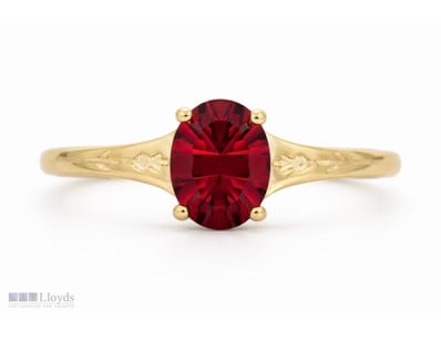 NATURAL GARNET (MALAWI) RING ON 925 SILVER - WITH ...
