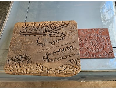 Handcrafted wooden carvings, quantity 2

Sold as l...