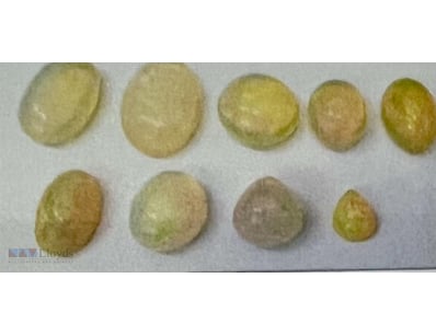 113.41 NINE OVAL & PEAR SHAPED NATURAL ETHOPIAN CR...