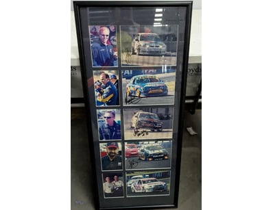SIGNED RACING DRIVER MEMORABILIA COLLECTION - FRAM...