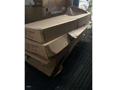 Bulk lot of artificial silk roses in peach/blush t...