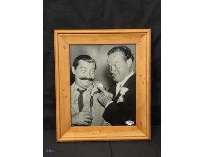 VINTAGE FRAMED PHOTO FEATURING ENTERTAINER BOB HOP...