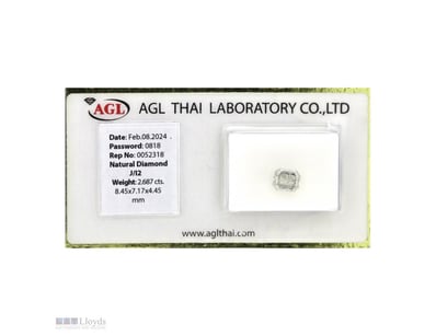 2.687CT CERTIFIED, NATURAL DIAMOND     

Octagon S...
