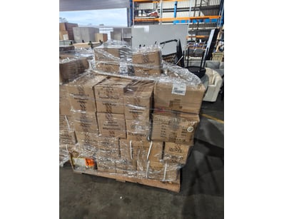 Assorted pallet of hardware components, including ...