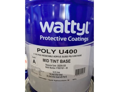 Paint, Wattyl, Industrial Coatings, Poly U400, Rec...