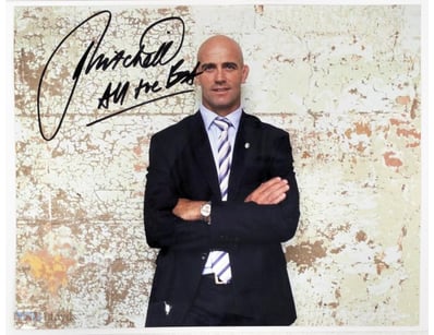 JOHN MITCHELL HAND SIGNED RUBY UNION PHOTOGRAPH NZ...