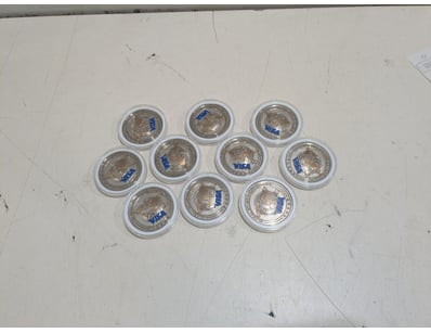 Collection of 10 silver-coloured commemorative coi...