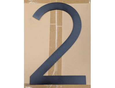 S/Adhesive gilroy 400mm matt black numeral '2', qu...
