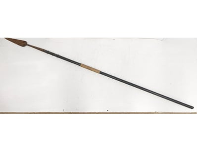 ANTIQUE IRON SPEARS WITH WOODEN HAFTS

Item Size: ...