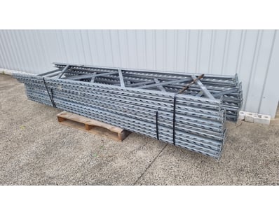 Galvanised Steel Pallet Rack upright framing compo...