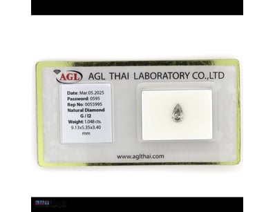 1.048CT CERTIFIED, NATURAL DIAMOND     

Pear Bril...