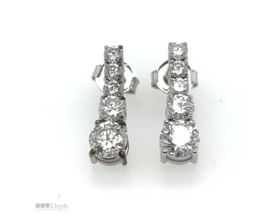 14CT (SETTINGS) AND 18CT (POSTS) WHITE GOLD (XRF T...