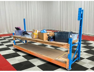 Pallet Racking Work Bench & assorted Items 

Not...