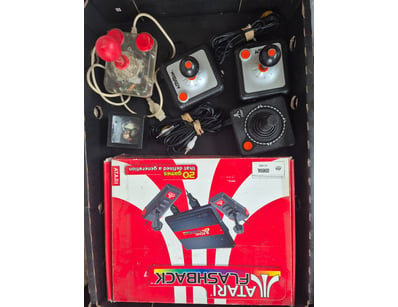 Retro Atari FlashBack gaming console collection fe...
