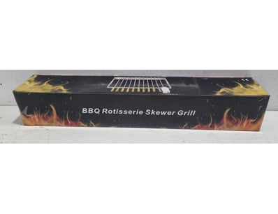 BBQ Rotisserie Skewer Grill featuring a motorized ...