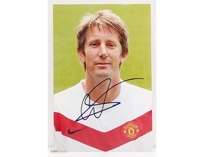 EDWIN VAN DER SAR HAND SIGNED MANCHESTER UNITED SO...
