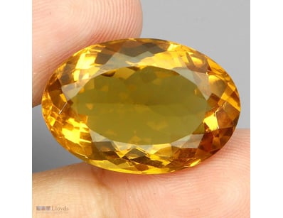 NATURAL 21.15CT OVAL FACET CLEAN GOLDEN CITRINE   ...
