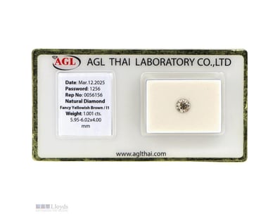 1.001CT CERTIFIED, NATURAL FANCY YELLOW DIAMOND   ...