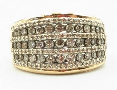 10CT YELLOW AND WHITE GOLD MICHAEL HILL RING

To...