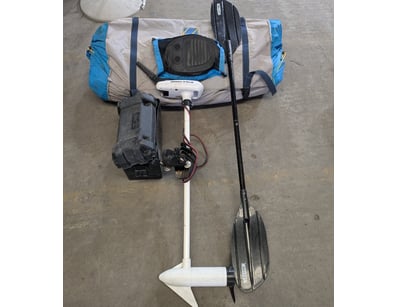 Zodiac Inflatable boat with motor, min kota electr...