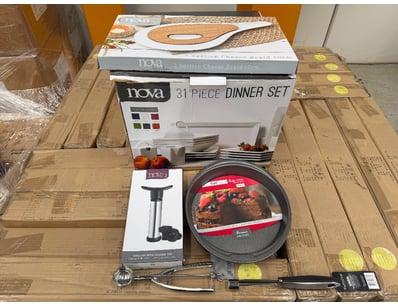 BOX LOT -  of kitchenware and dining items includi...