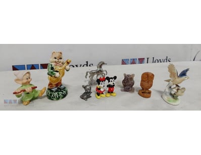 ASSORTED FIGURINES INCLUDING, MICKEY AND MINI MOUS...