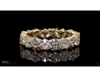 2.50 CT MARQUISE & ROUND FULL ETERNITY BAND IN 18K...