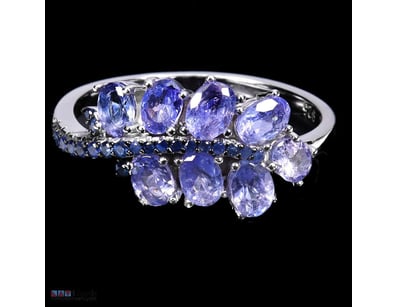 NATURAL TANZANITE & SAPPHIRE RING.      

Natural ...