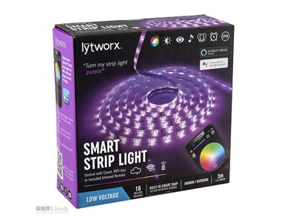 5m Smart LED Strip Light, 16 million colours, 5 me...