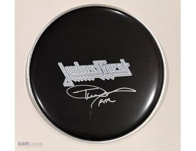 TIM RIPPER OWENS SIGNED JUDAS PRIEST DRUMHEAD

Tim...