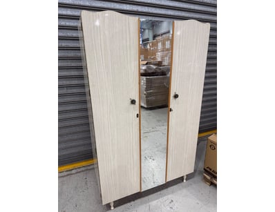 Two Door wardrobe featuring a light ash wood-grain...