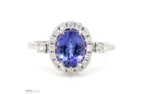 14K White Gold, Tanzanite And Diamond, Dress