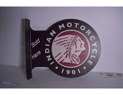 Vintage Styled Wallhung Mancave Décor "Indian Moto...