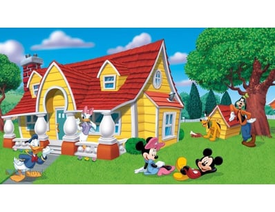 RRP $149 RoomMates Mickey & Friends Chair Rail Rem...