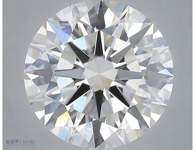 5.03CT F VVS2 ROUND CUT LAB GROWN DIAMOND - IDEALL...