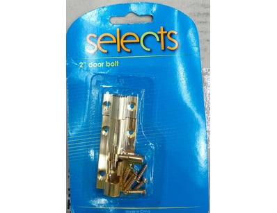 BOX LOT- QTY 48  Selects 2" brass door bolt by Web...