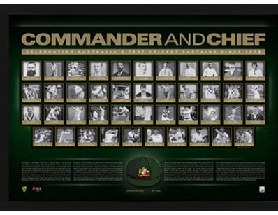 2X "COMMANDER AND CHIEF" AUSTRALIAN CRICKET CAPTAI...
