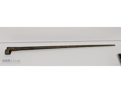 PRE WW1 CAST IRON BAYONET, NUMBERS STAMPED ON WIDE...