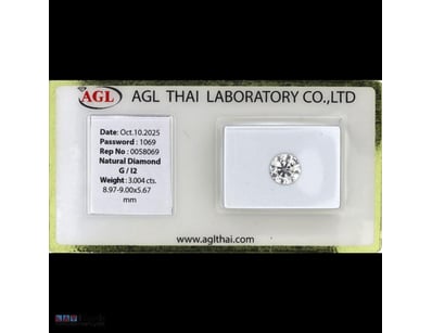 3.004CT CERTIFIED, NATURAL DIAMOND     

Round Bri...